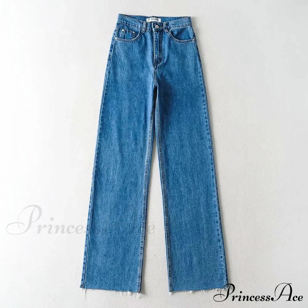 Leg Straight Denim Casual Fashion Women's - Baggy Jeans High Waist Fit image 8