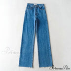 Leg Straight Denim Casual Fashion Women's - Baggy Jeans High Waist Fit image 8