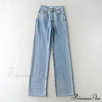 Leg Straight Denim Casual Fashion Women's - Baggy Jeans High Waist Fit image 9