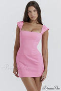 Leonida French Pink Charming Tunic Mini Dress image 1