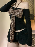 Leopard Arch Halter Knit Top image 2