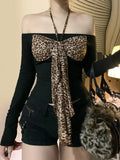 Leopard Arch Halter Knit Top image 6