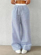 Leopard Drawstring Elastic Waist Loose Winter Pant image 3