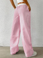 Leopard Drawstring Elastic Waist Loose Winter Pant image 5