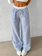 Leopard Drawstring Elastic Waist Loose Winter Pant image 1