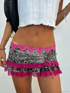 Leopard Drawstring Retro Skirt image 9