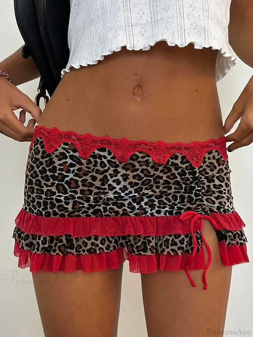 Leopard Drawstring Retro Skirt image 10
