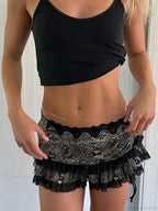 Leopard Drawstring Retro Skirt image 5
