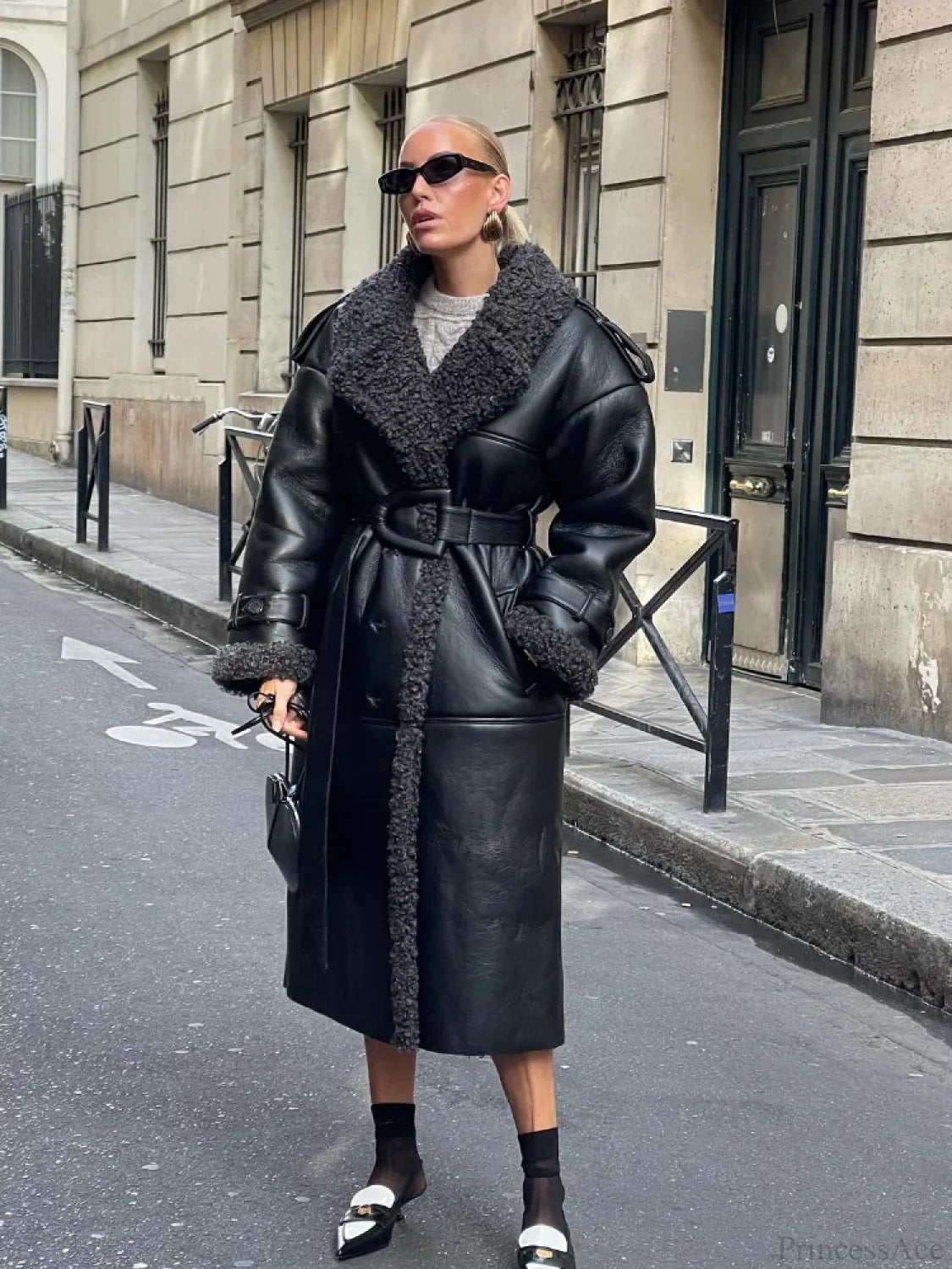 Leopard Faux Mink Fur Winter Overcoat image 1