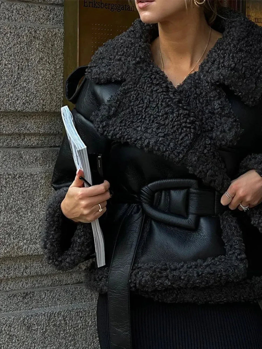 Leopard Faux Mink Fur Winter Overcoat image 8