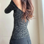 Leopard Patchwork Knit Top image 4
