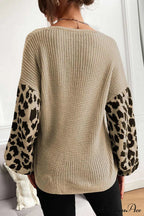 Leopard Patchwork Pullover Sweater image 11