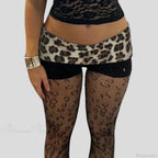 Leopard Patchwork Skinny Short image 2