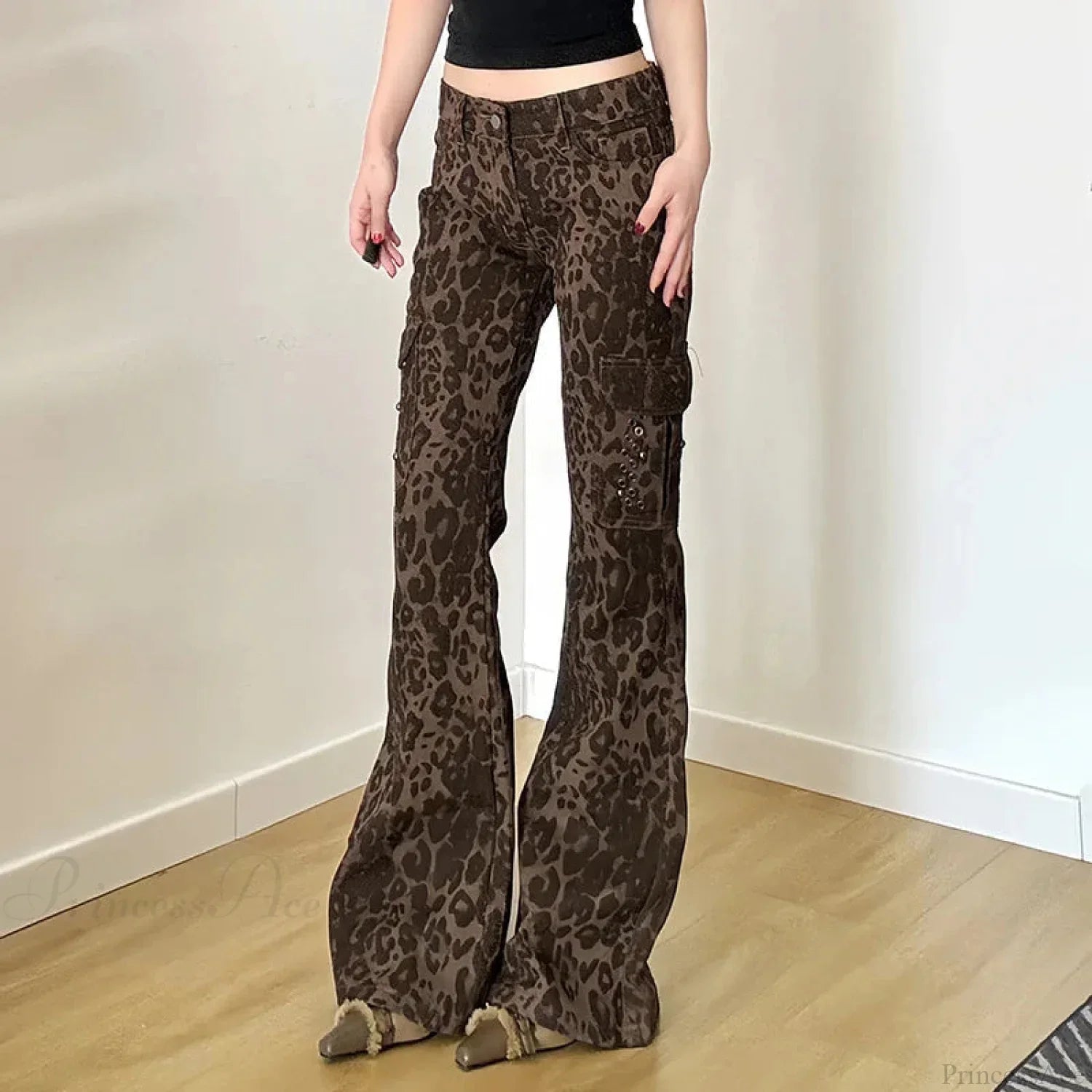 Leopard Pattern Gothic Slim Trouser image 2