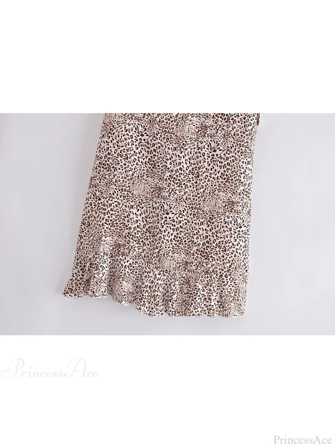 Leopard Print Beach Bohemian Skirt Ruffles Split Asymmetrical Maxi Boho Skirt image 2