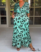 Leopard-print dress with two pockets image 6