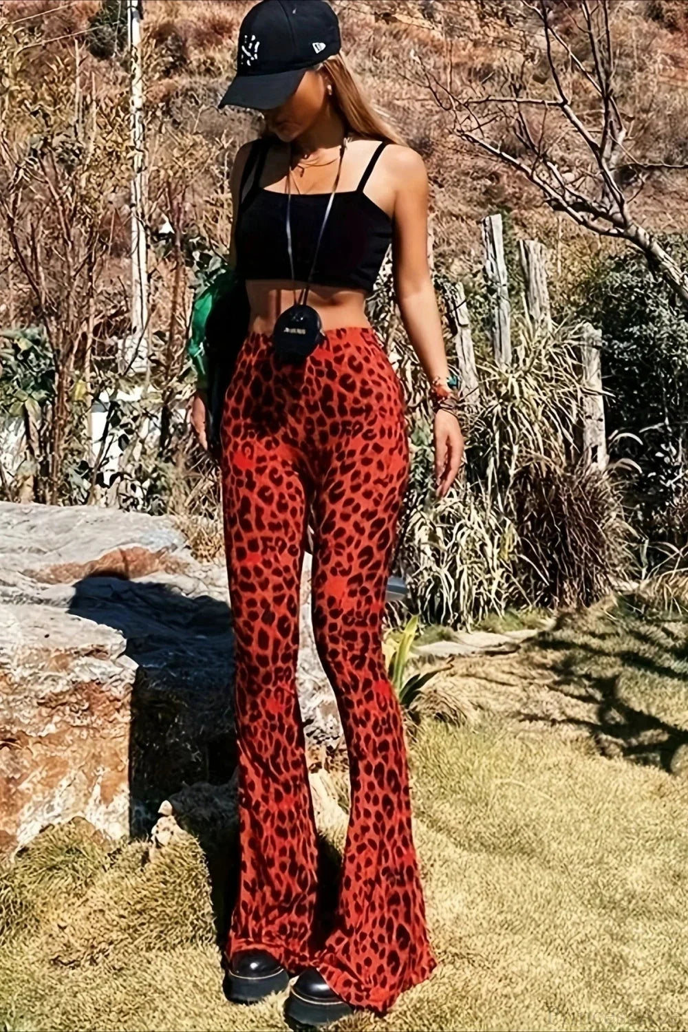 Leopard Print Flare Pant image 5