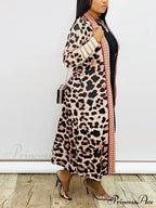 Leopard Print Graceful Bowknot Pleated Dress image 2