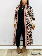Leopard Print Graceful Bowknot Pleated Dress image 1