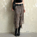 Leopard Print Irregular Hem Skirt image 1