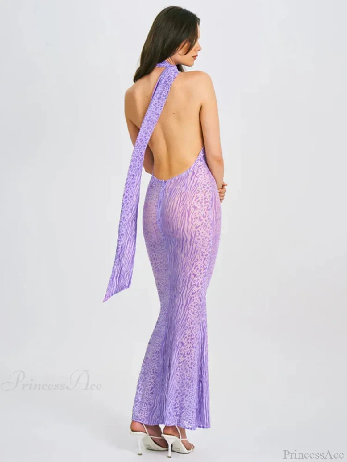 Leopard Print Mesh Vacation Dress image 4