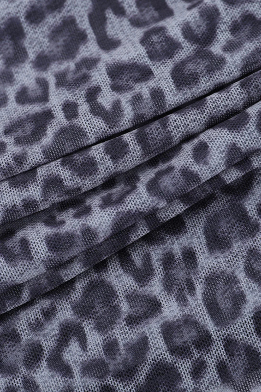 Leopard Print Mock Two-Piece Fitted Long Sleeve Tee image 5