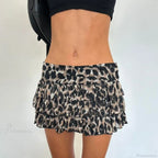 Leopard Print Ruffle Retro Skirt image 5
