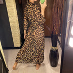 Leopard Print Swimsuit Beach Cover Up image 3