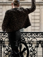 Leopard Printed Round Neck Cardigan image 2