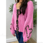 Leopard Ribbon Tie V-neck Cardigan image 3