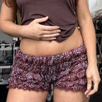 Leopard Ruffle Lace Trim Short image 5