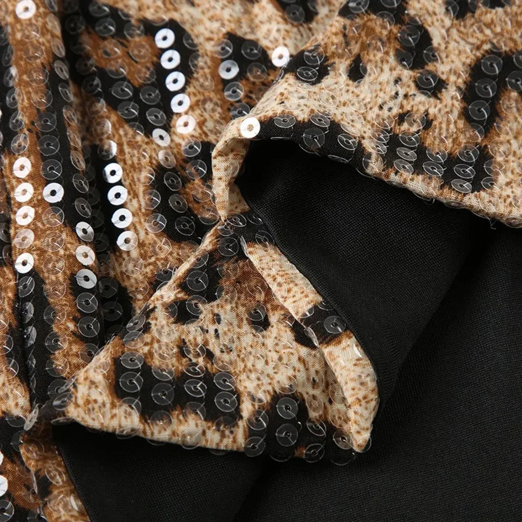 Leopard Sequins Party Club Short image 3