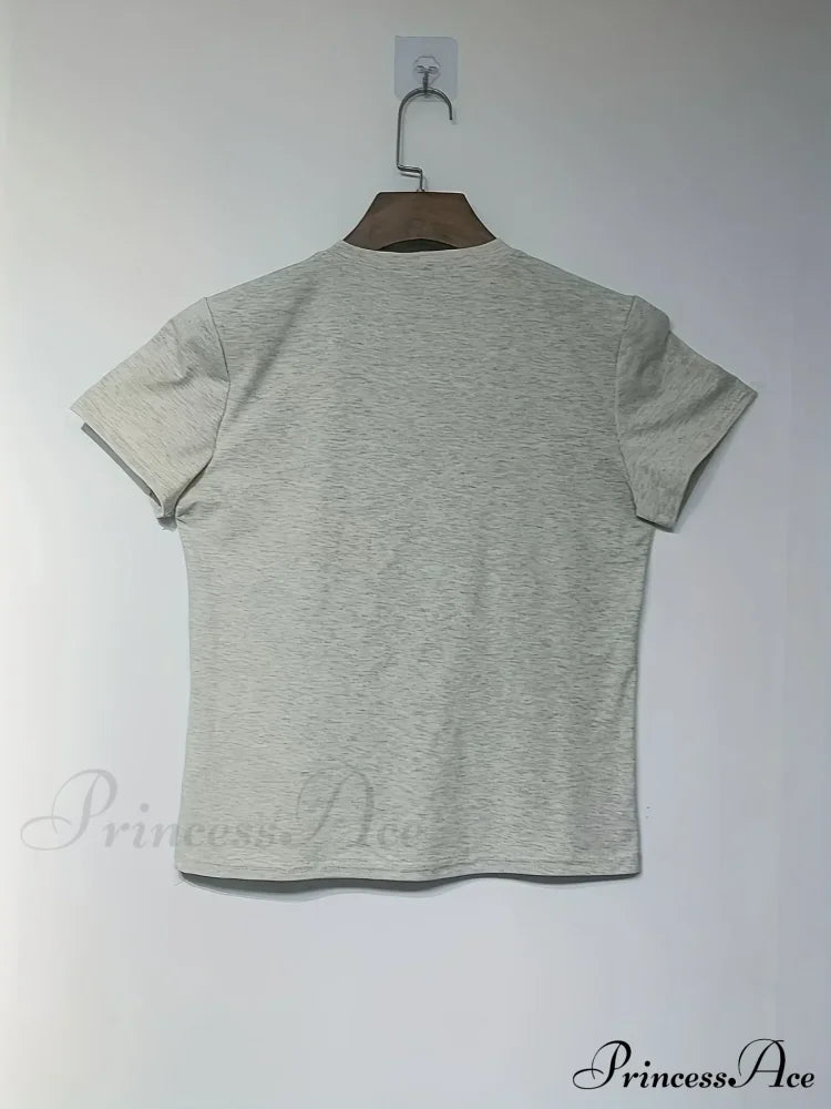 Les Dessert Strawberry & Graceful Letter Print Short Sleeve T-Shirt image 4