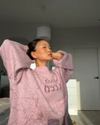 Letter Embroidery Lazy Style Sweater image 3