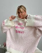 Letter Embroidery Lazy Style Sweater image 9