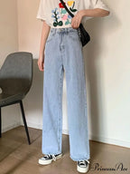 Letter Flower Print Ripped Jeans image 8