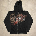 Letter Graphic Retro Hoodie image 1