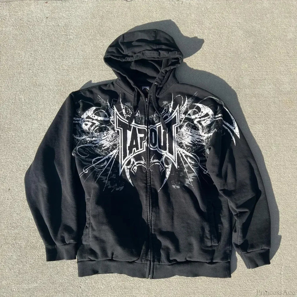 Letter Graphic Retro Hoodie image 5
