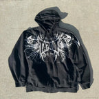 Letter Graphic Retro Hoodie image 5
