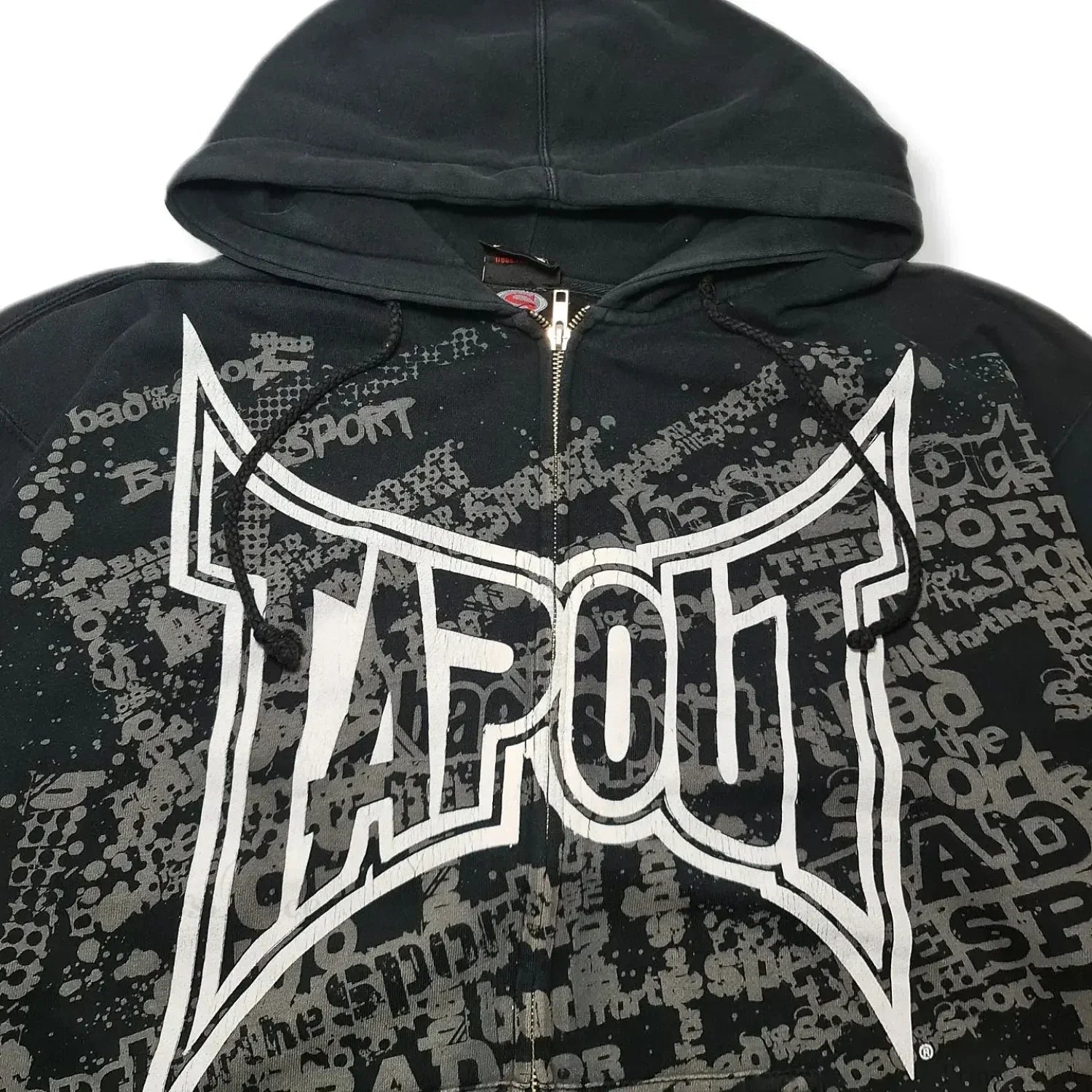 Letter Graphic Zipper Hoodie image 4