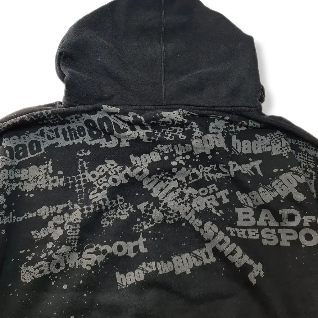 Letter Graphic Zipper Hoodie image 5