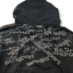 Letter Graphic Zipper Hoodie image 5