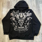 Letter Graphic Zipper Hoodie image 9