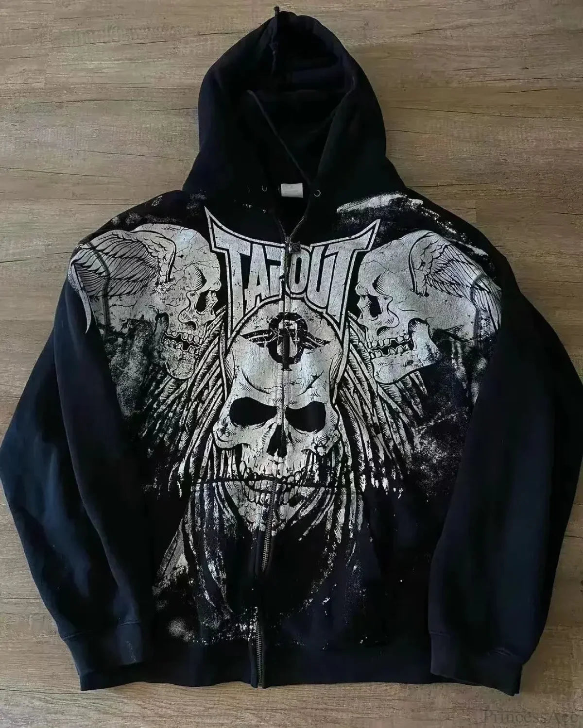 Letter Graphic Zipper Hoodie image 10