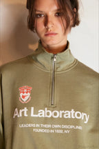 Letter Print Half Zip Stand Collar Loose Sweatshirt image 3