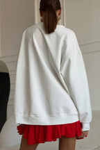 Letter Print Versatile Loose Crew Neck Long Sleeve Tee image 4