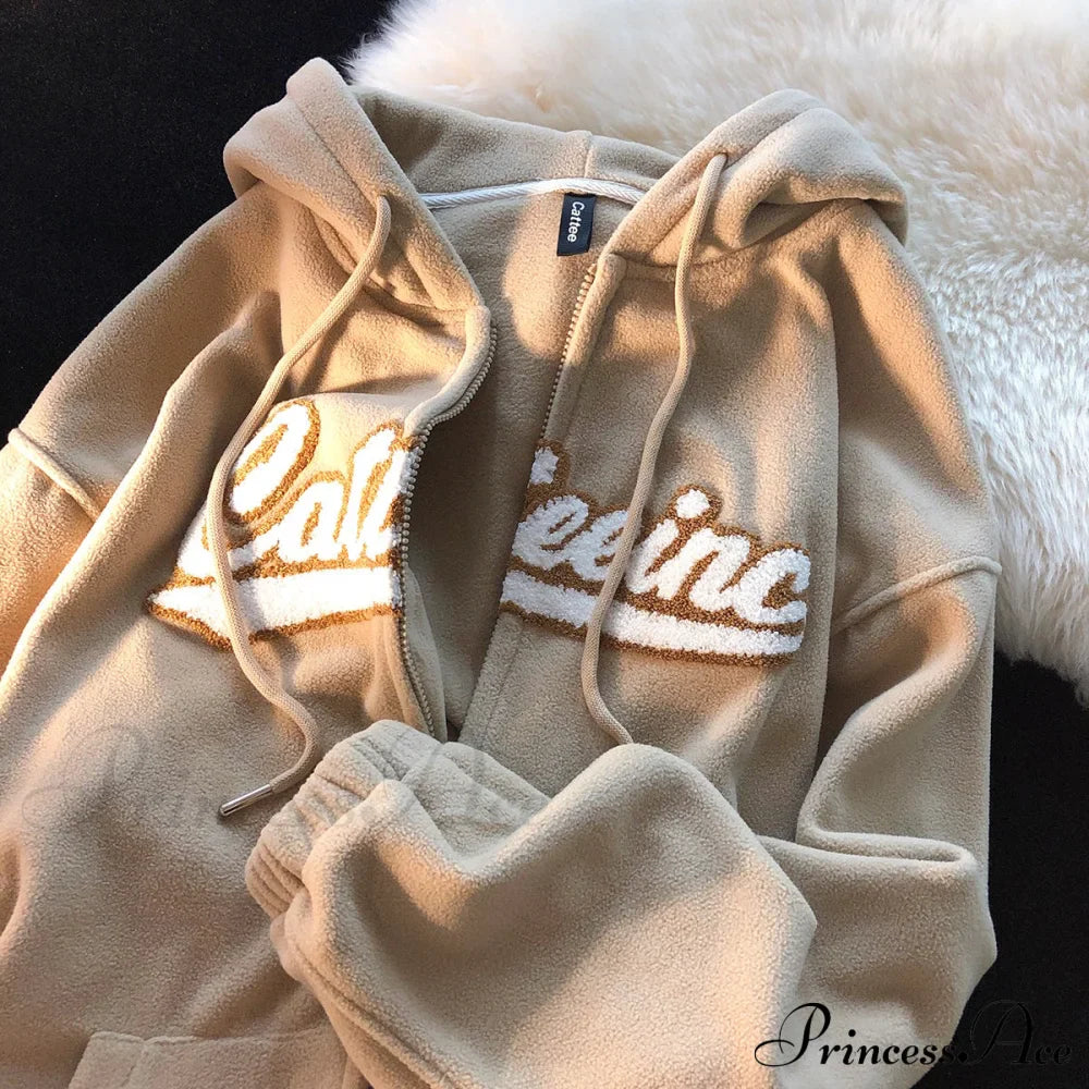 Letter Print Vintage Zip Up Oversize Jacket image 16