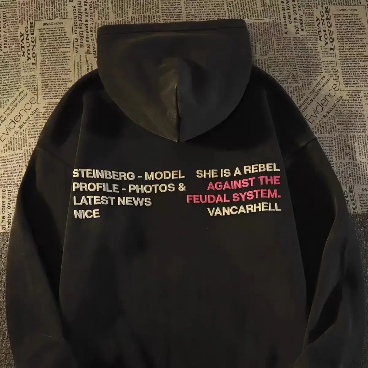 Letter Print Women Casual Hoodie image 2