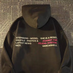 Letter Print Women Casual Hoodie image 4