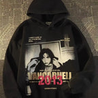 Letter Print Women Casual Hoodie image 1